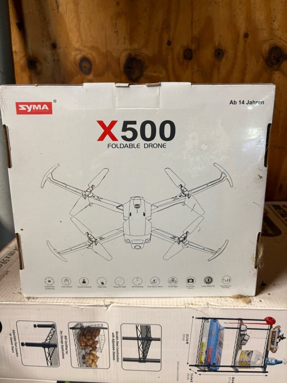 Syma Foldable 4K UHD Drone - Silver and Black